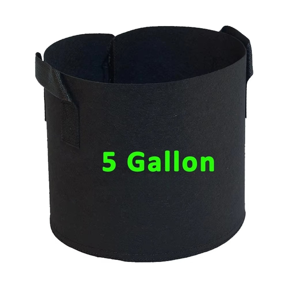 Plant Nursery Grow Bags Fabric 5 Gallon - Garden Supplies Fabric Pot 5 Gallon