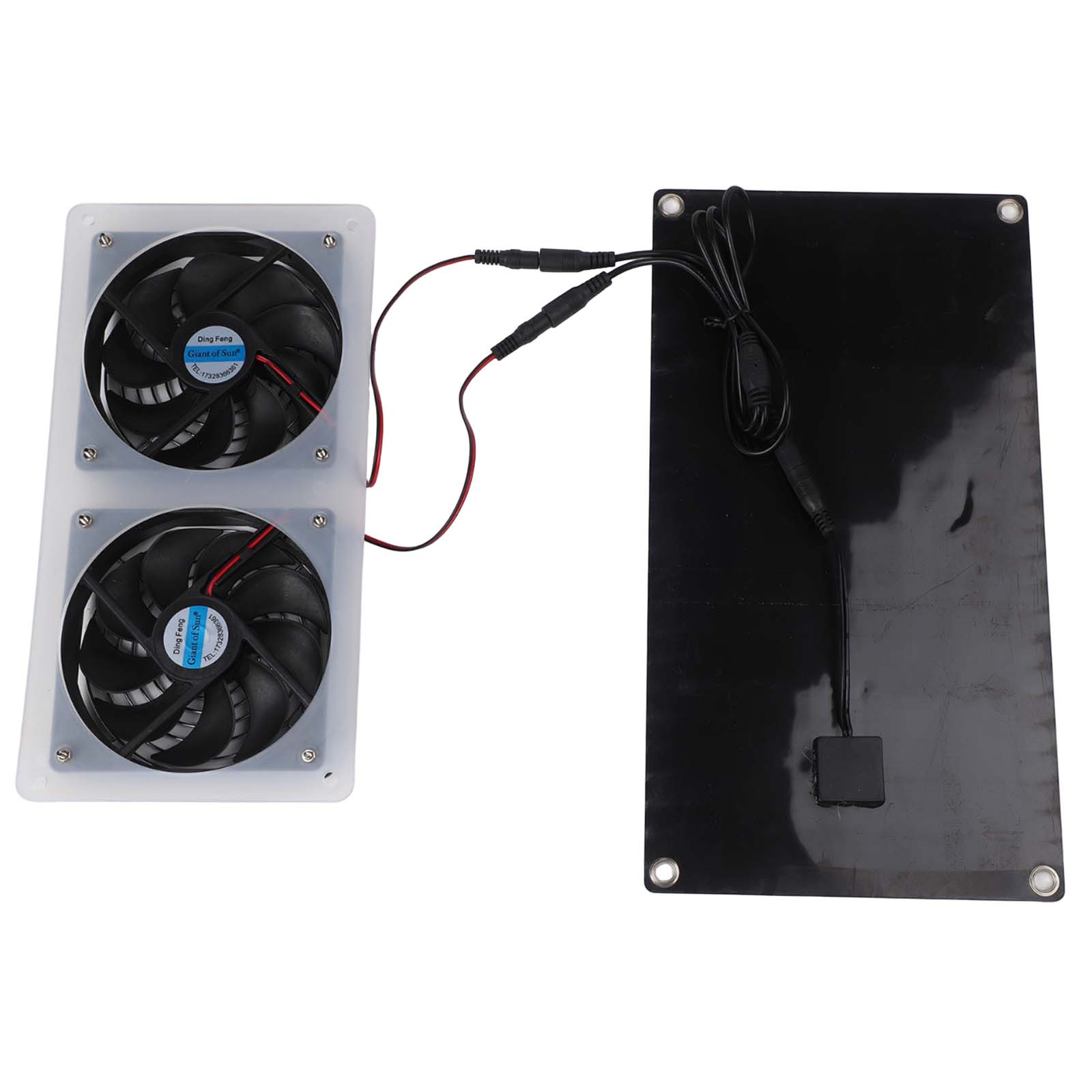 Greenhouse Circulation Fan Waterproof - 30W Solar Panel Fan Kit with