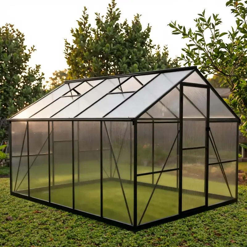 Polycarbonate Greenhouse Aluminum Frame - Premium Large Outdoor Modern Aluminum Greenhouse
