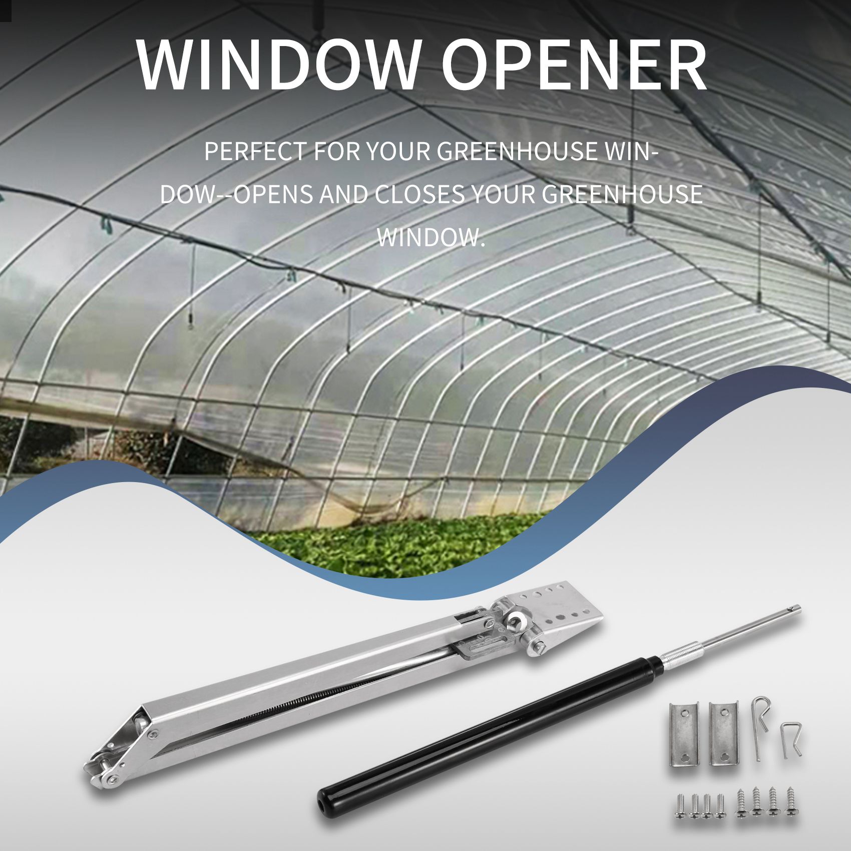 A73M-Automatic Aluminum Alloy  - Automatic Greenhouse Roof Vent Opener Solar review and price