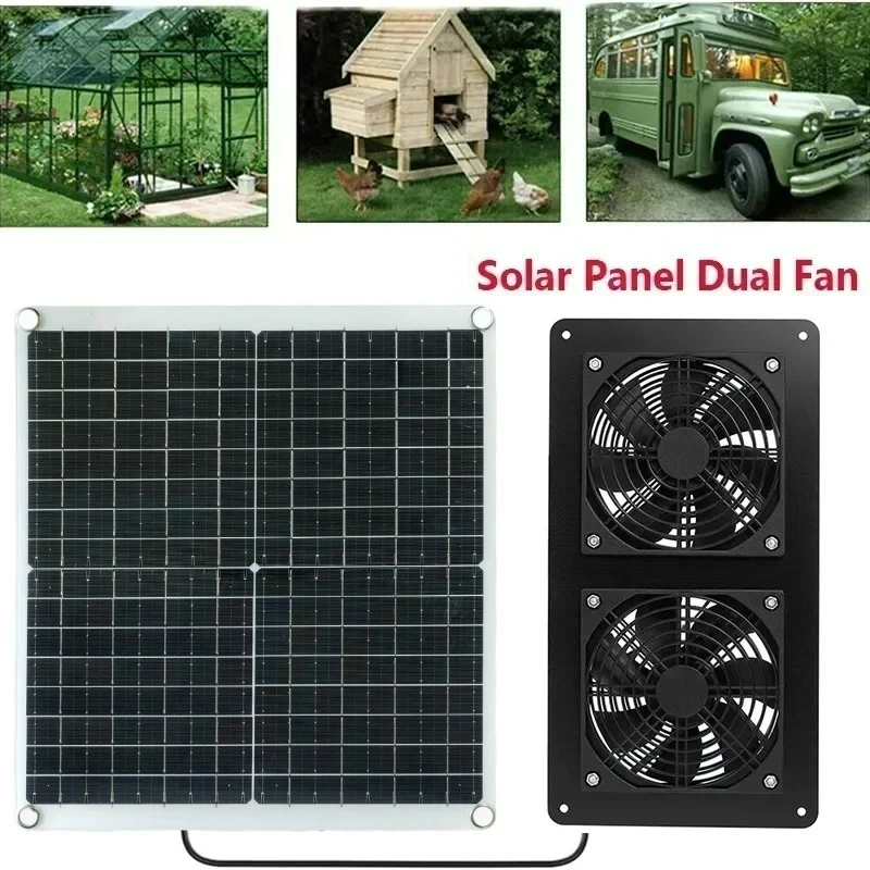 NEW Solar Panel Dual Exhaust F - Greenhouse Circulation Fan Waterproof review and price