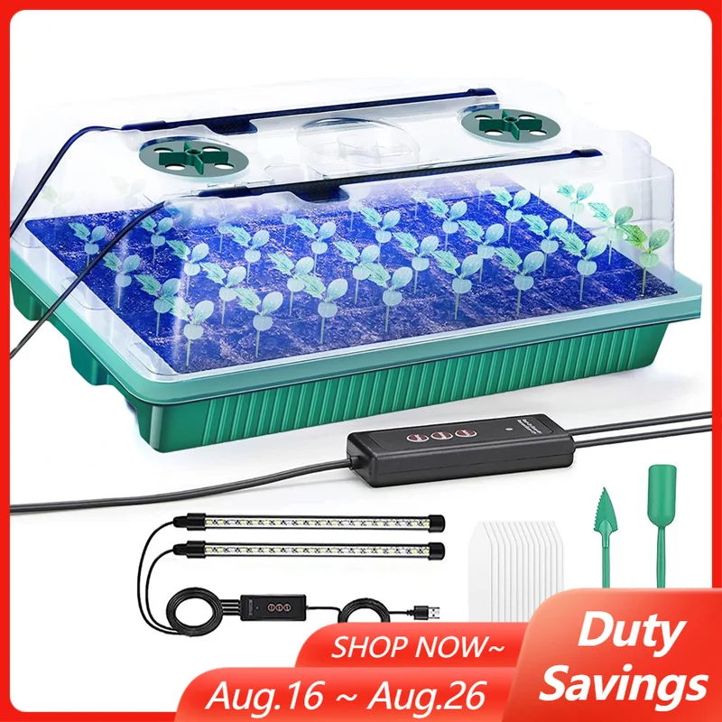 Seed Starter Trays Kit with 2  - Seed Starter Tray Kit With Grow Light review and price