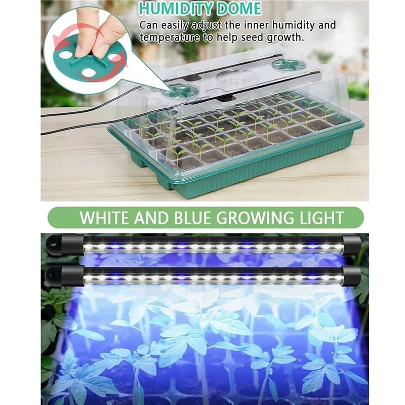 Seed Starter Trays Kit with 2  - Seed Starter Tray Kit With Grow Light review and price