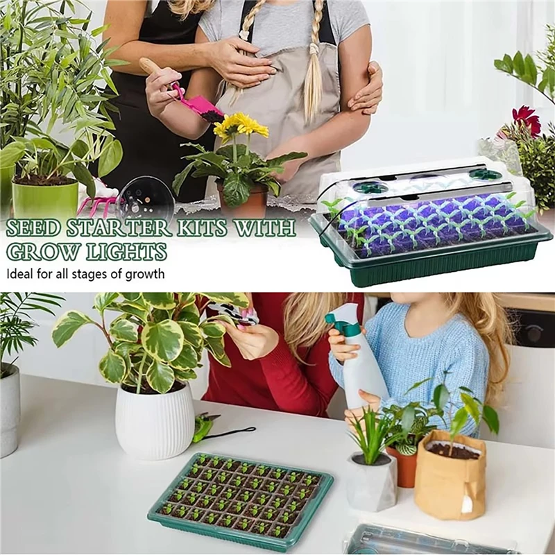 Seed Starter Trays Kit with 2  - Seed Starter Tray Kit With Grow Light review and price