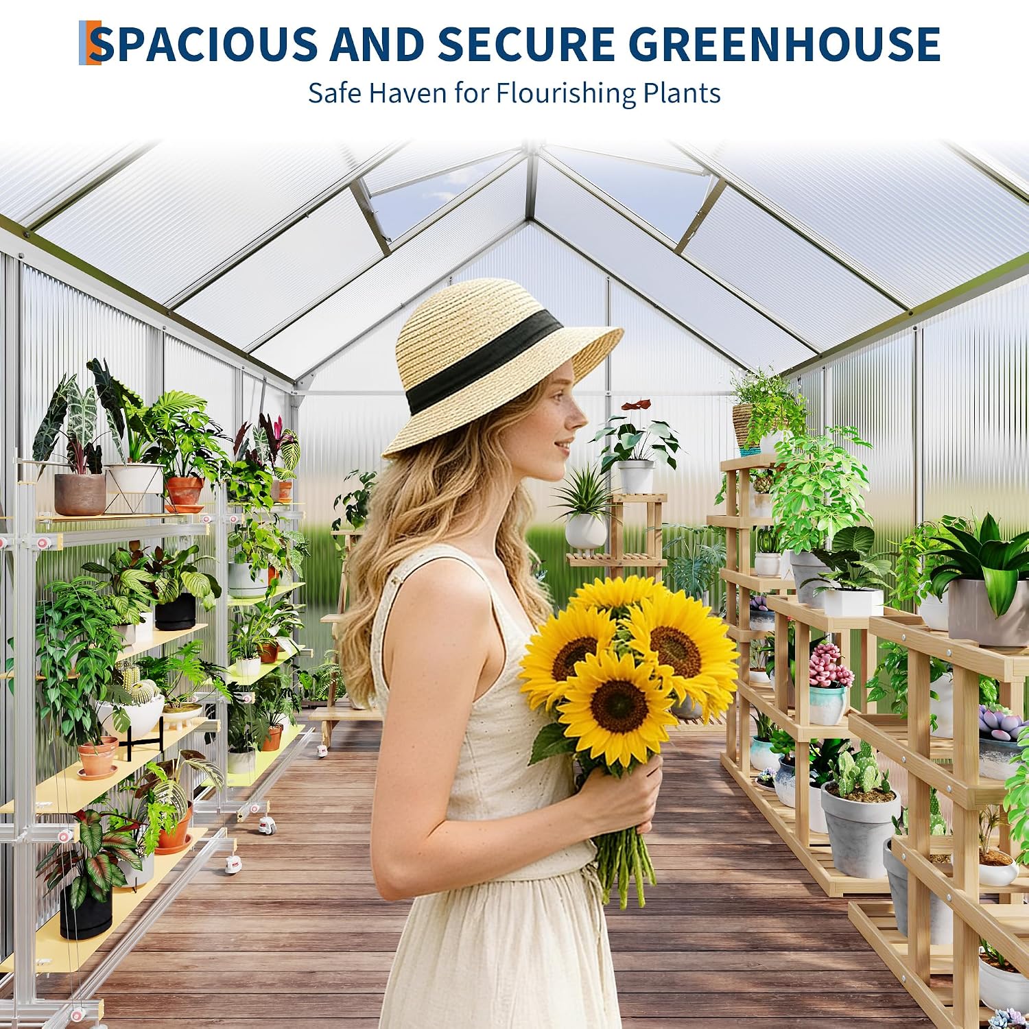 6 x 8 ft Polycarbonate Greenho - Polycarbonate Greenhouse Aluminum Frame review and price