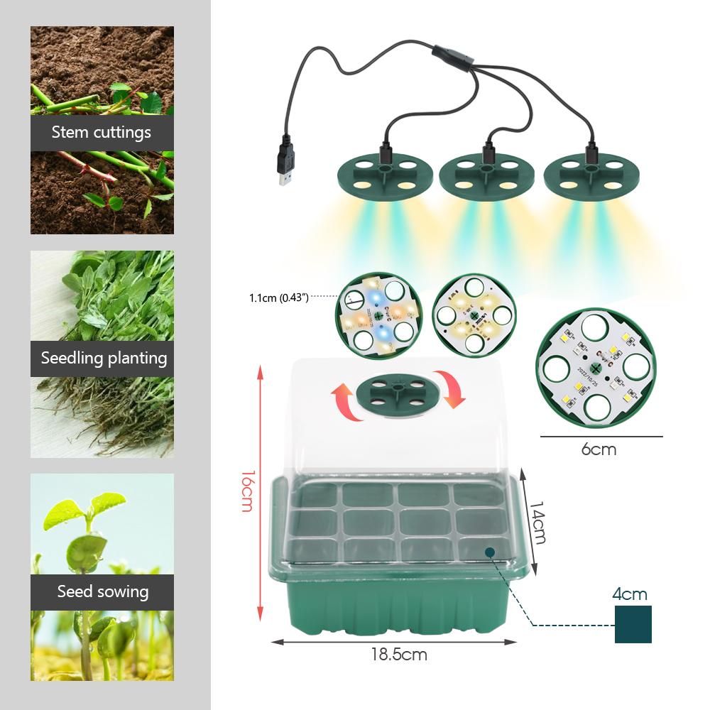 LED Nursery Pots with Grow Lig - Seed Starter Tray Kit With Grow Light review and price