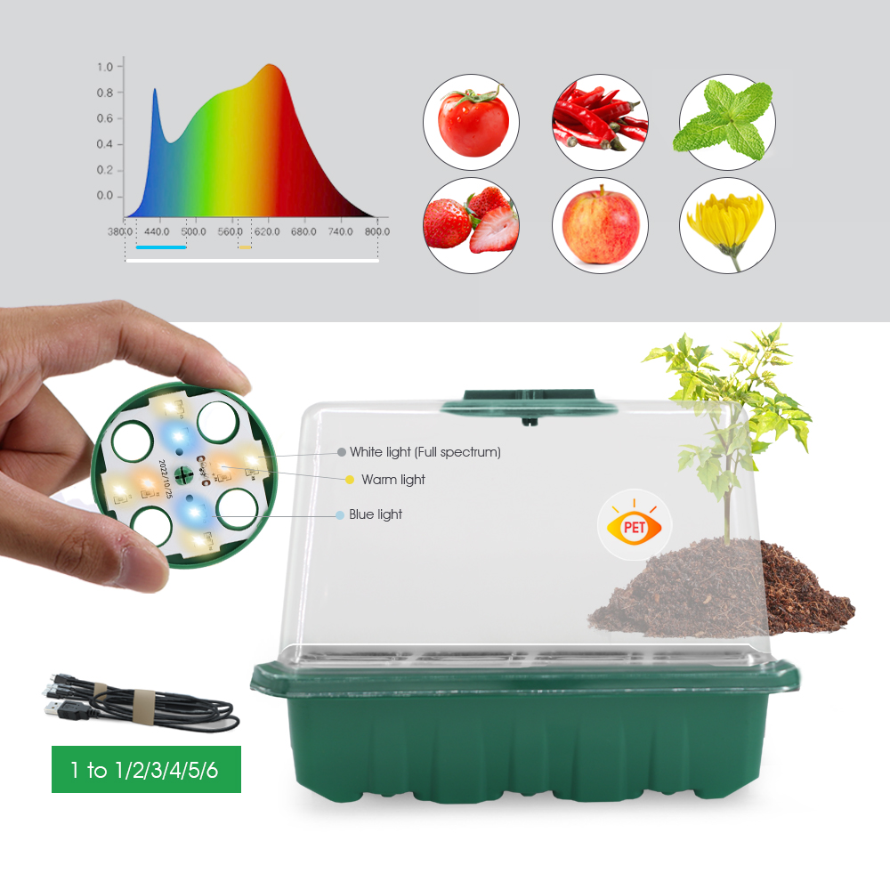 LED Nursery Pots with Grow Lig - Seed Starter Tray Kit With Grow Light review and price